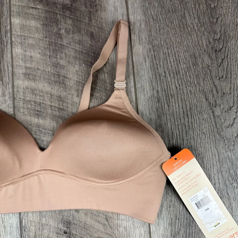 34B Warners‎ Tan Wireless Nursing Bra